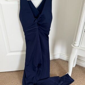 Navy Blue Sleeveless Jumpsuit